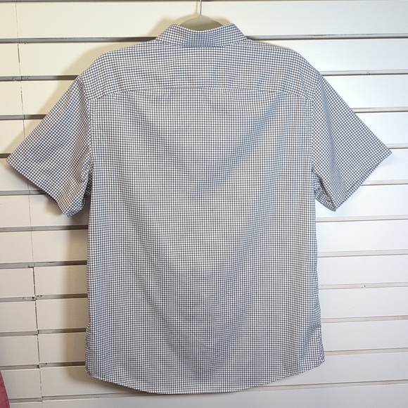 UNTUCKit De Bortoli Navy/White Check Button Down Performance Shirt Large EUC - Picture 5 of 8